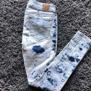 American Eagle Tie-die styled Jeans